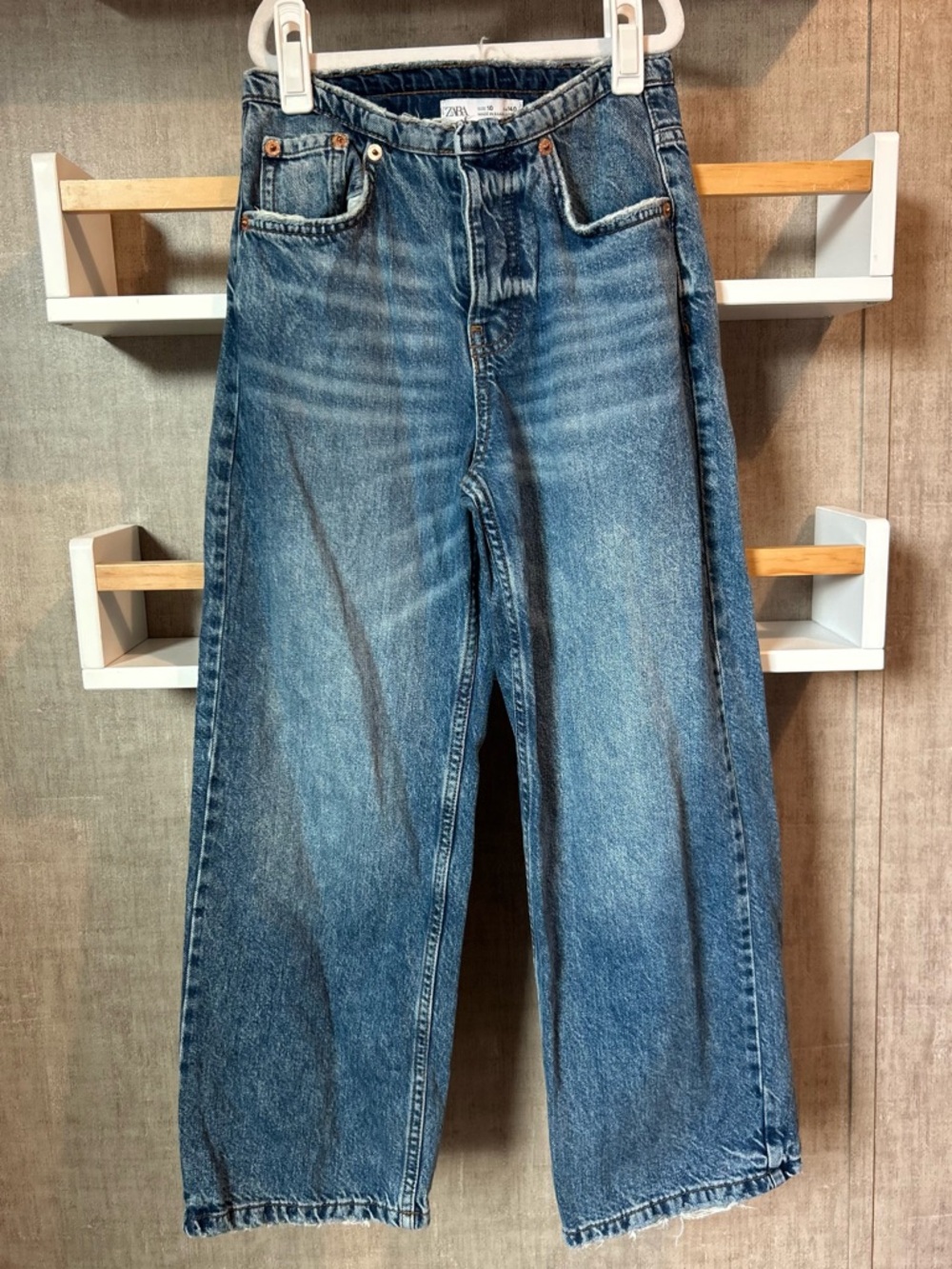 Zara Kids Wide-Leg Blue Denim Jeans